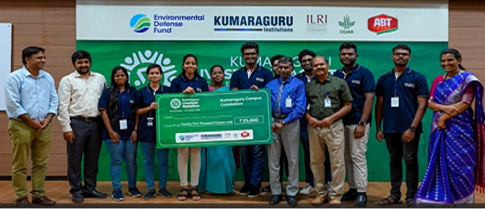 Won Third prize with cash reward of Rs.25,000/- in Kumaraguru Livestock Hackathon at Kumaraguru College of Technology