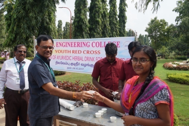 DISTRIBUTION OF AYURVEDIC HERBAL DRINK FOR DENGUE FEVER 28.10.2017